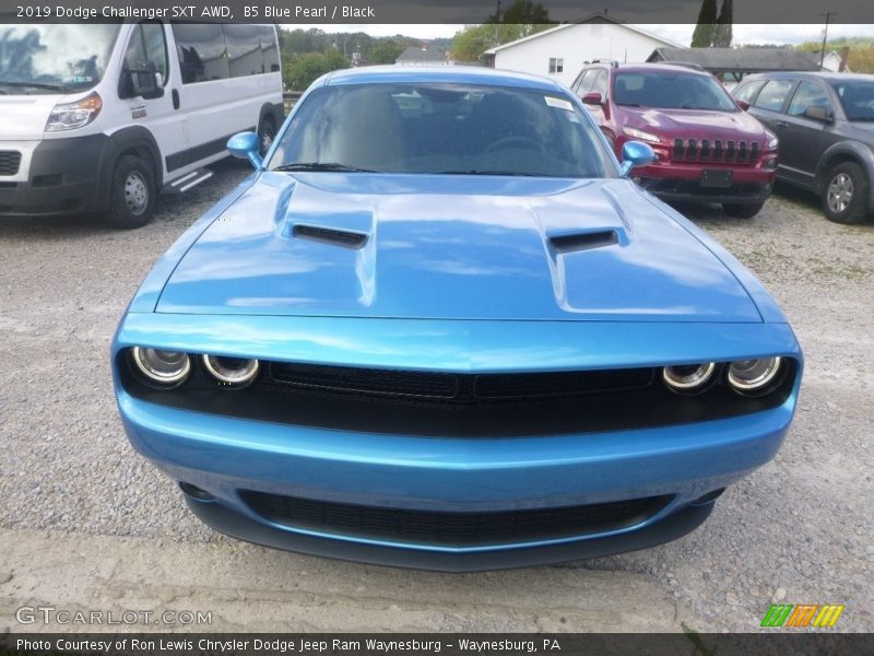 B5 Blue Pearl / Black 2019 Dodge Challenger SXT AWD