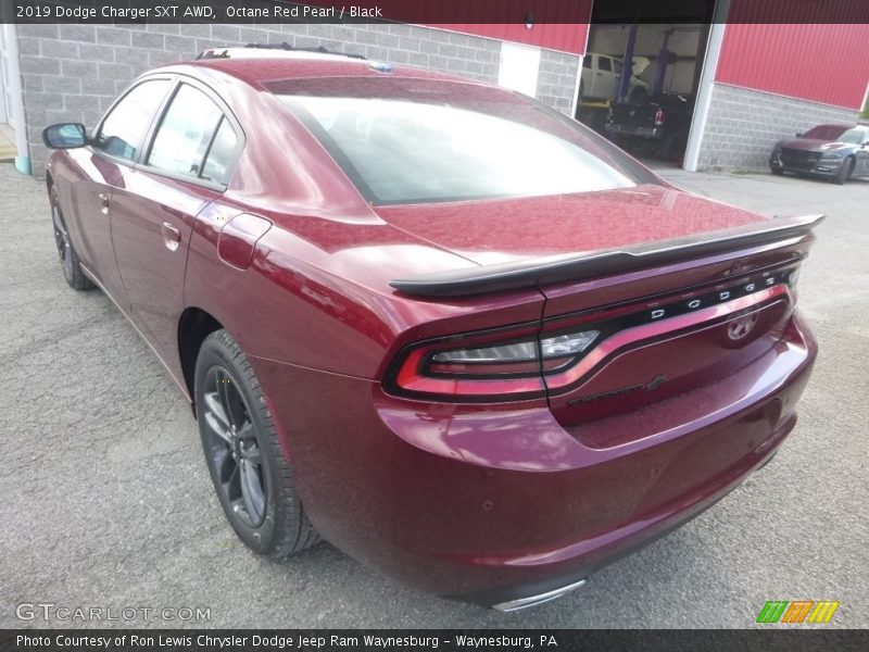 Octane Red Pearl / Black 2019 Dodge Charger SXT AWD