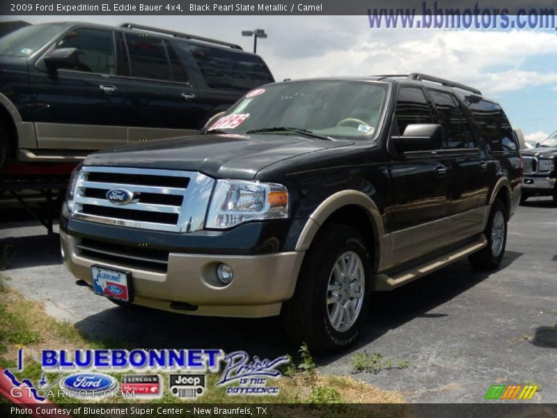 Black Pearl Slate Metallic / Camel 2009 Ford Expedition EL Eddie Bauer 4x4