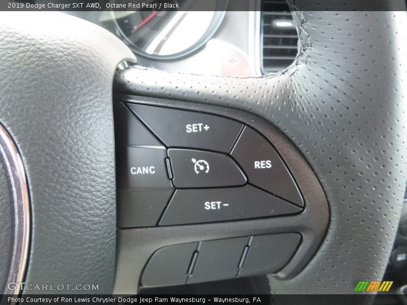 Octane Red Pearl / Black 2019 Dodge Charger SXT AWD