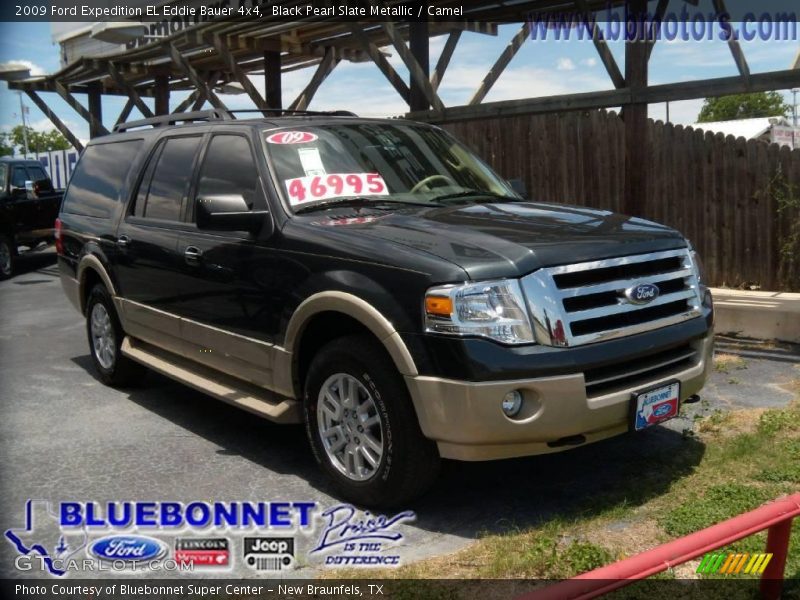 Black Pearl Slate Metallic / Camel 2009 Ford Expedition EL Eddie Bauer 4x4