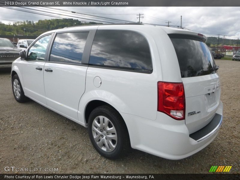 White Knuckle / Black/Light Graystone 2019 Dodge Grand Caravan SE