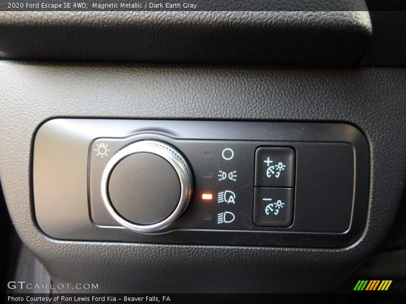 Controls of 2020 Escape SE 4WD