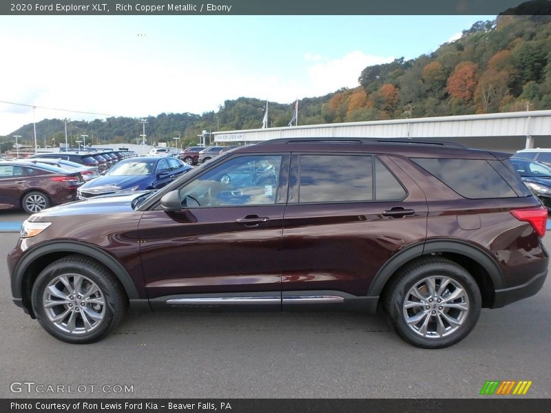 Rich Copper Metallic / Ebony 2020 Ford Explorer XLT