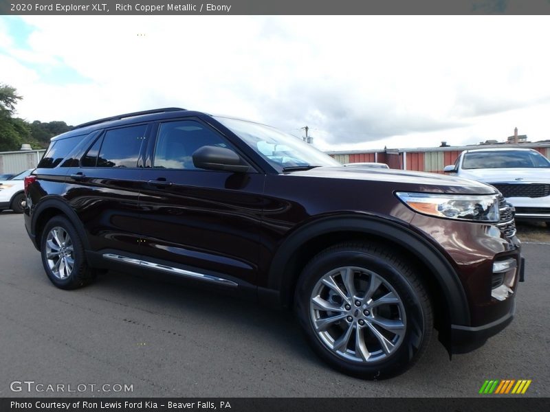 Rich Copper Metallic / Ebony 2020 Ford Explorer XLT