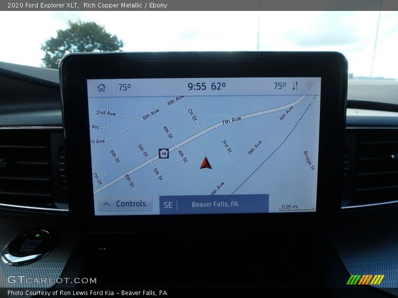 Navigation of 2020 Explorer XLT