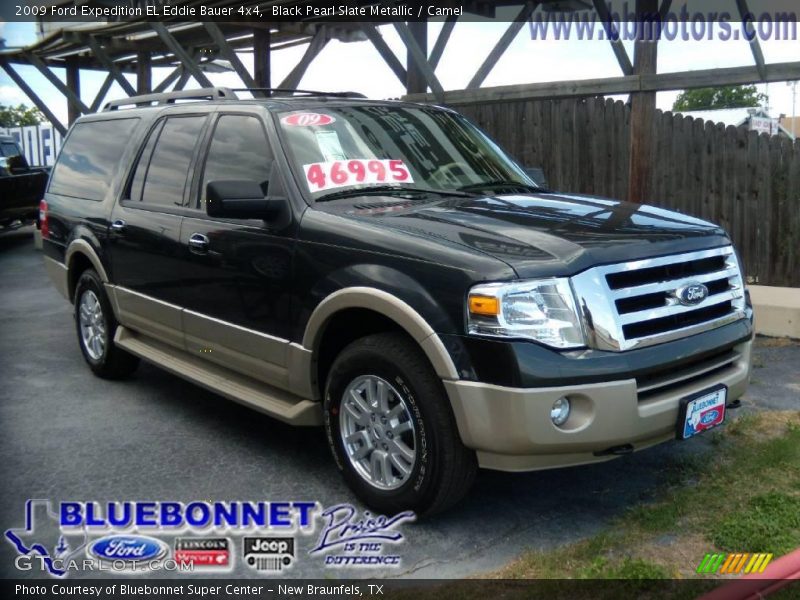 Black Pearl Slate Metallic / Camel 2009 Ford Expedition EL Eddie Bauer 4x4