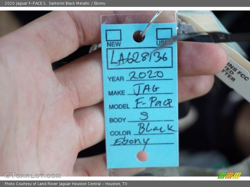 Santorini Black Metallic / Ebony 2020 Jaguar F-PACE S