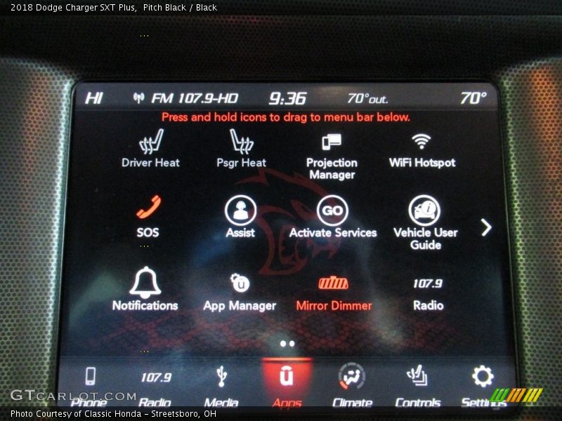 Pitch Black / Black 2018 Dodge Charger SXT Plus