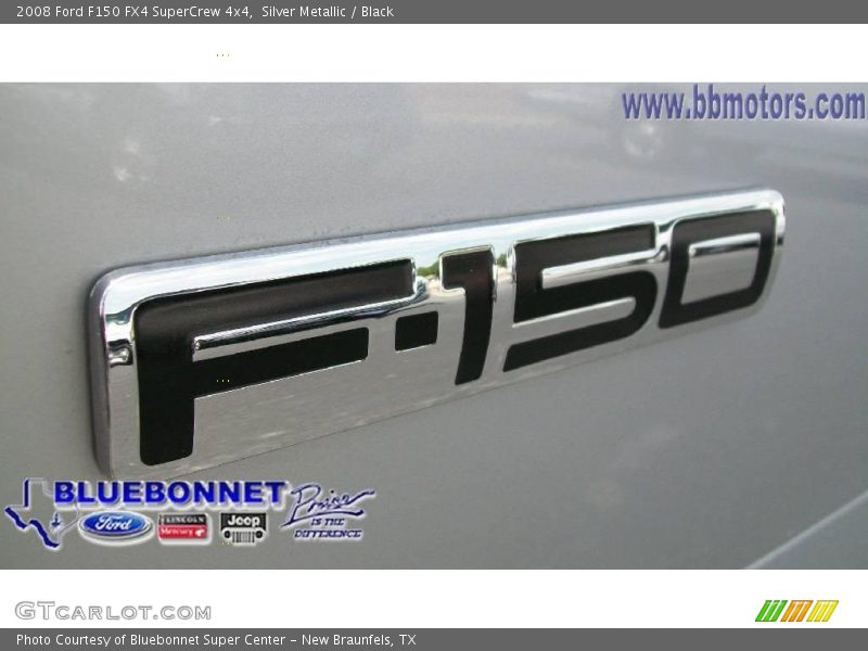 Silver Metallic / Black 2008 Ford F150 FX4 SuperCrew 4x4