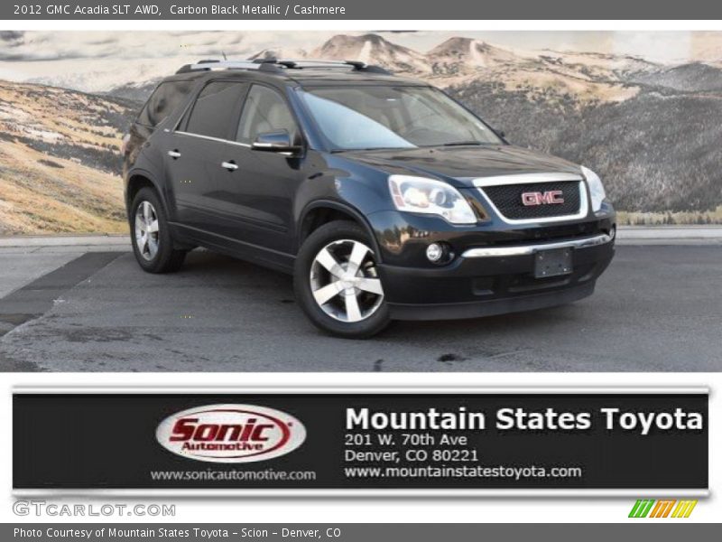 Carbon Black Metallic / Cashmere 2012 GMC Acadia SLT AWD