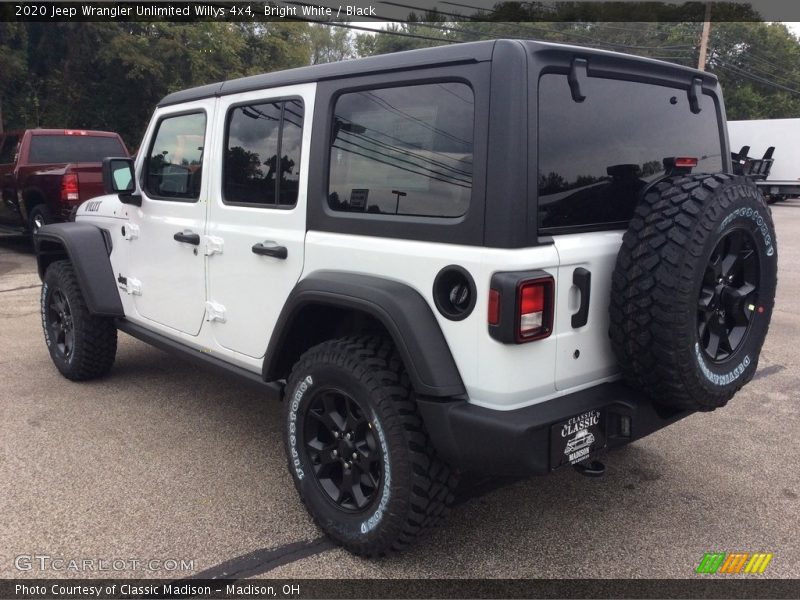 Bright White / Black 2020 Jeep Wrangler Unlimited Willys 4x4