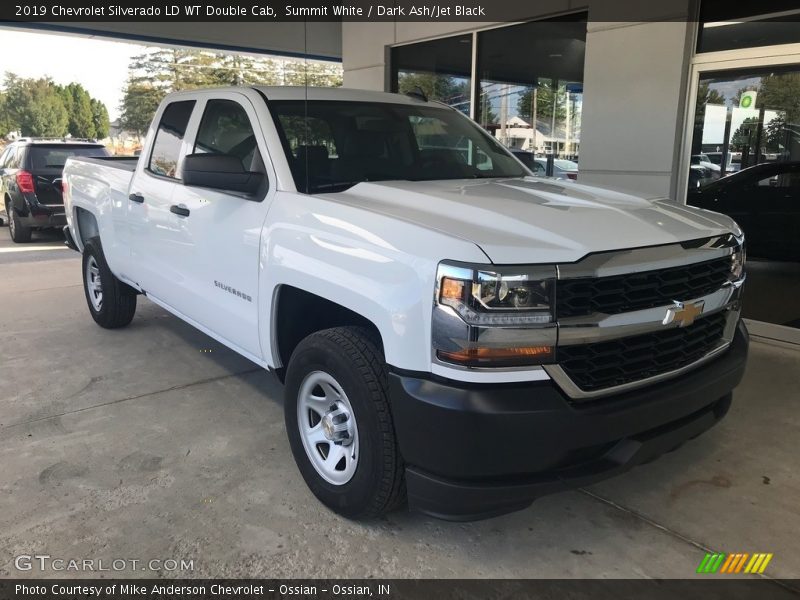 Summit White / Dark Ash/Jet Black 2019 Chevrolet Silverado LD WT Double Cab