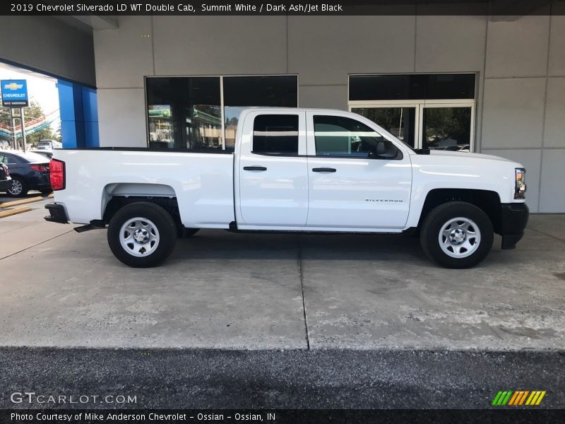 Summit White / Dark Ash/Jet Black 2019 Chevrolet Silverado LD WT Double Cab