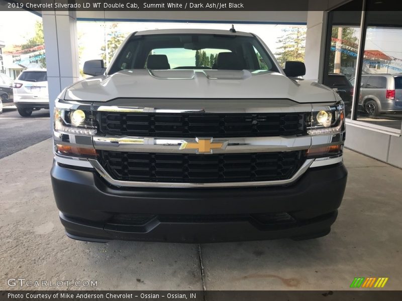 Summit White / Dark Ash/Jet Black 2019 Chevrolet Silverado LD WT Double Cab