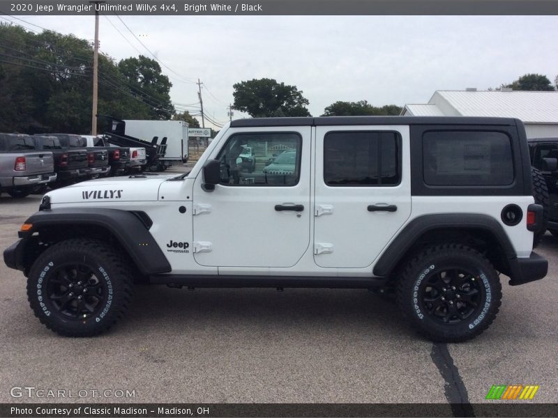 Bright White / Black 2020 Jeep Wrangler Unlimited Willys 4x4