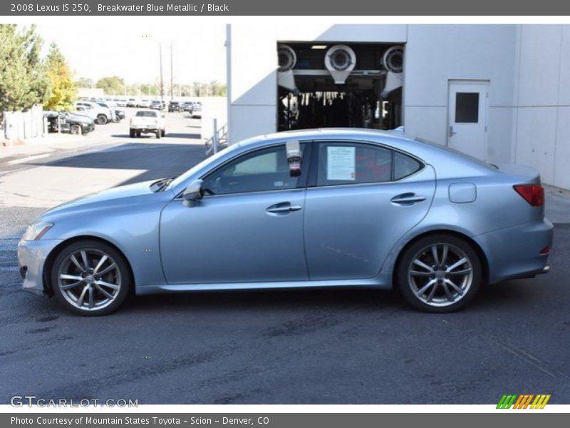 Breakwater Blue Metallic / Black 2008 Lexus IS 250