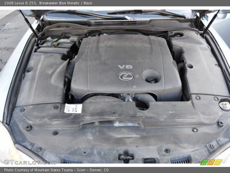 Breakwater Blue Metallic / Black 2008 Lexus IS 250