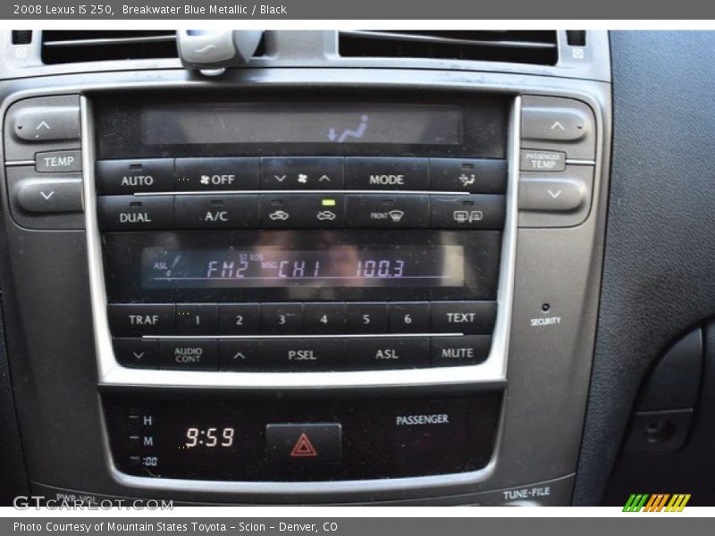 Breakwater Blue Metallic / Black 2008 Lexus IS 250