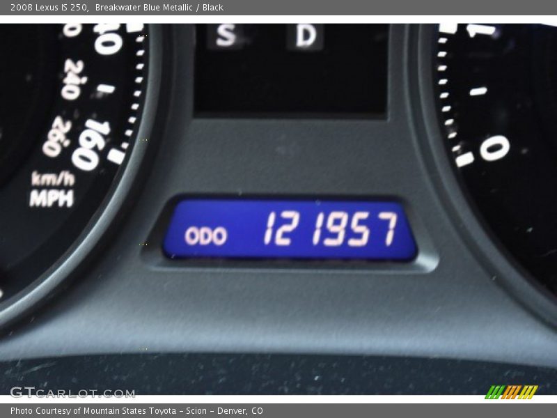 Breakwater Blue Metallic / Black 2008 Lexus IS 250