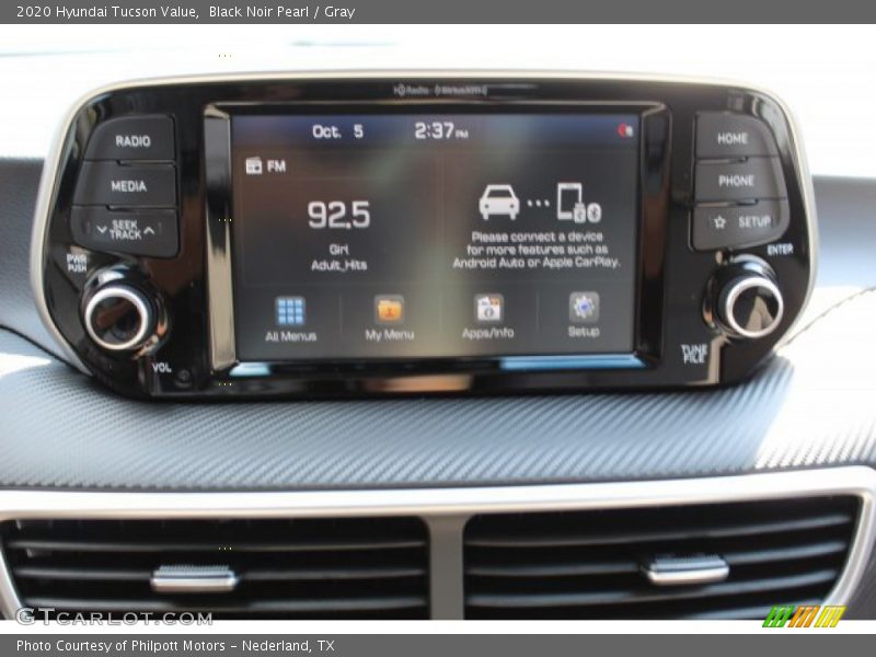 Black Noir Pearl / Gray 2020 Hyundai Tucson Value