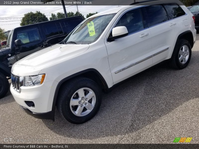 Stone White / Black 2012 Jeep Grand Cherokee Laredo 4x4