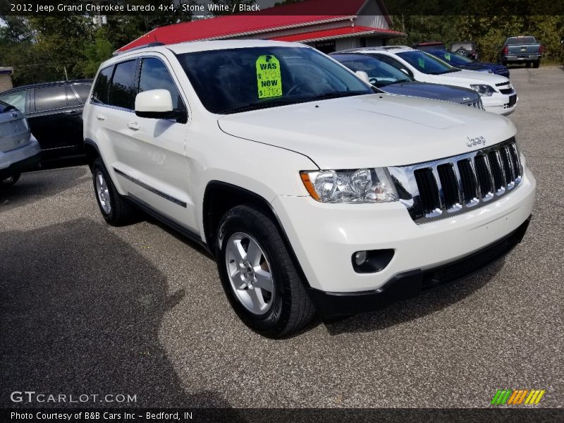 Stone White / Black 2012 Jeep Grand Cherokee Laredo 4x4