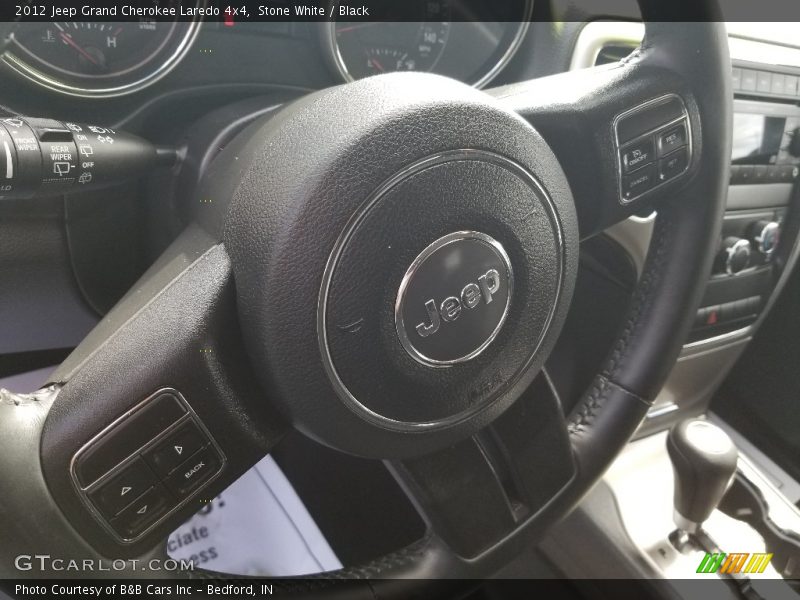 Stone White / Black 2012 Jeep Grand Cherokee Laredo 4x4