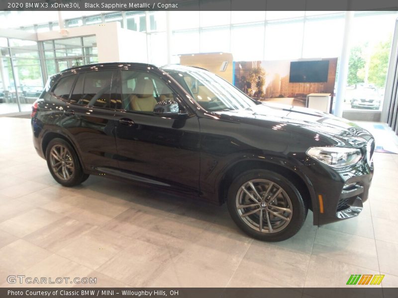 Black Sapphire Metallic / Cognac 2020 BMW X3 xDrive30i