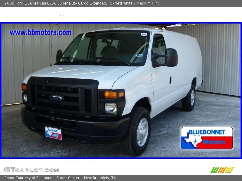 Oxford White / Medium Flint 2008 Ford E Series Van E350 Super Duty Cargo Extended