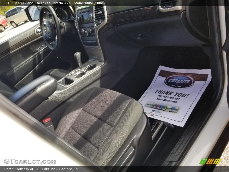 Stone White / Black 2012 Jeep Grand Cherokee Laredo 4x4