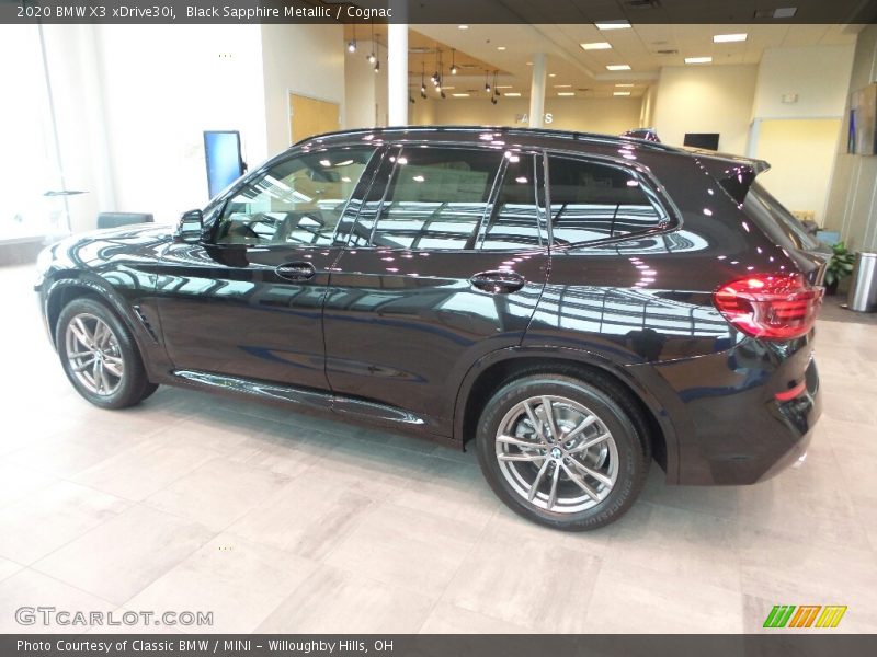 Black Sapphire Metallic / Cognac 2020 BMW X3 xDrive30i