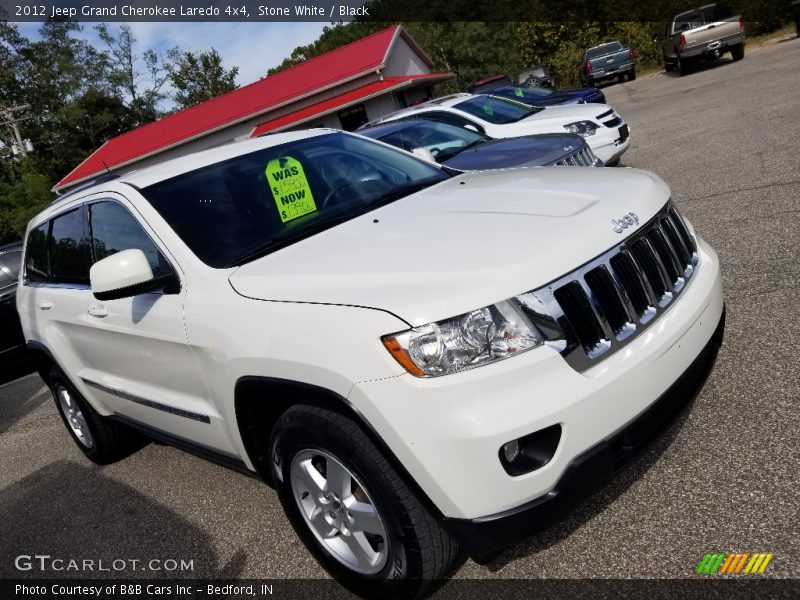 Stone White / Black 2012 Jeep Grand Cherokee Laredo 4x4