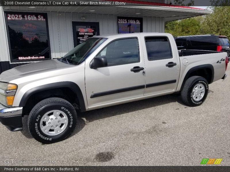Silver Birch Metallic / Ebony 2008 Chevrolet Colorado LT Crew Cab 4x4
