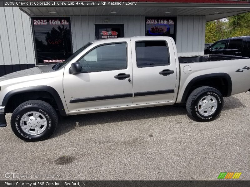 Silver Birch Metallic / Ebony 2008 Chevrolet Colorado LT Crew Cab 4x4