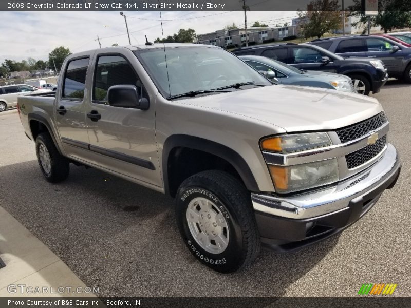 Silver Birch Metallic / Ebony 2008 Chevrolet Colorado LT Crew Cab 4x4