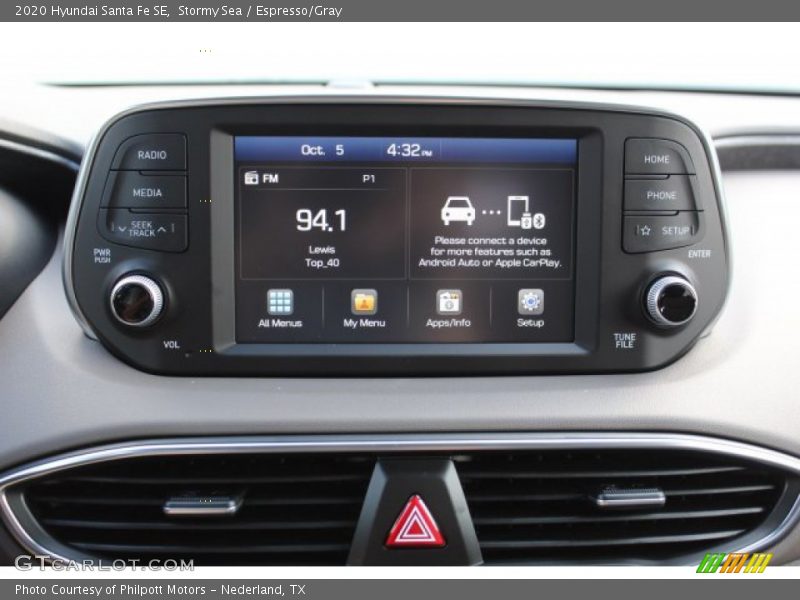 Stormy Sea / Espresso/Gray 2020 Hyundai Santa Fe SE
