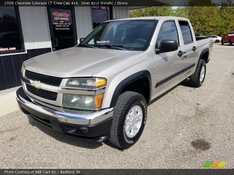 Silver Birch Metallic / Ebony 2008 Chevrolet Colorado LT Crew Cab 4x4