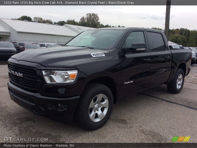 Diamond Black Crystal Pearl / Black/Diesel Gray 2020 Ram 1500 Big Horn Crew Cab 4x4