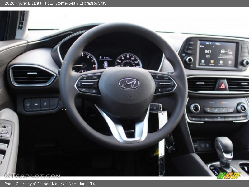 Stormy Sea / Espresso/Gray 2020 Hyundai Santa Fe SE