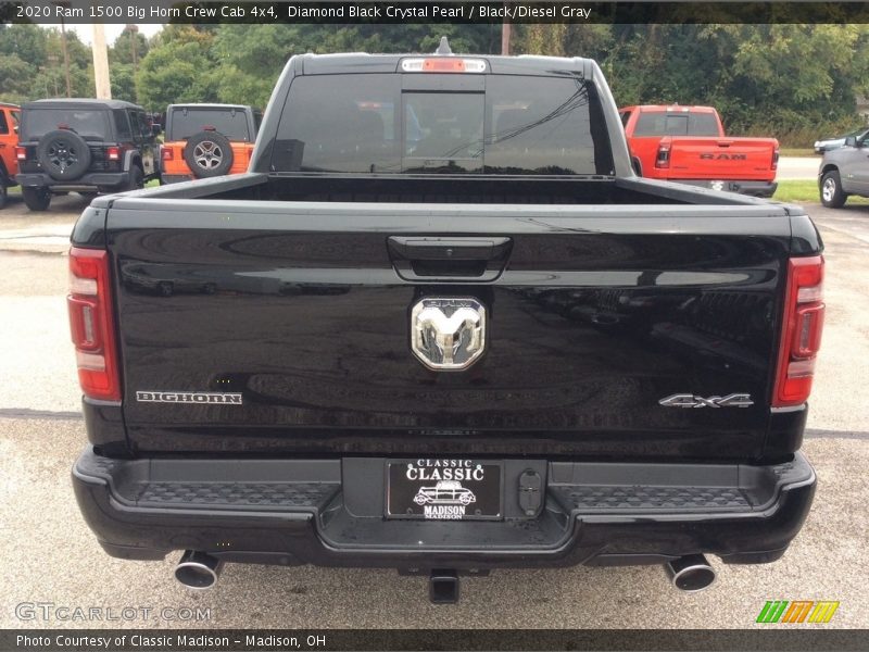 Diamond Black Crystal Pearl / Black/Diesel Gray 2020 Ram 1500 Big Horn Crew Cab 4x4