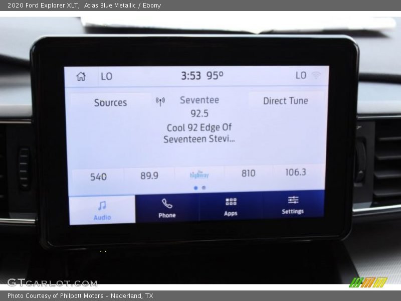 Atlas Blue Metallic / Ebony 2020 Ford Explorer XLT