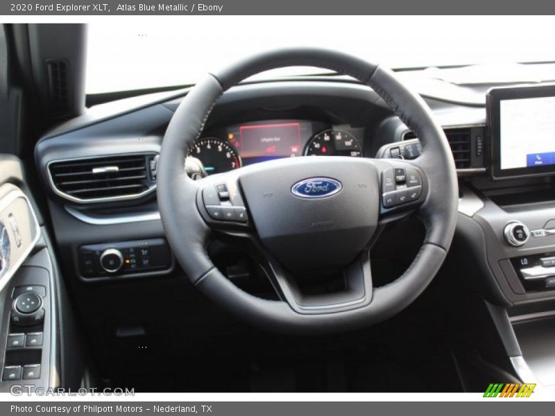 Atlas Blue Metallic / Ebony 2020 Ford Explorer XLT