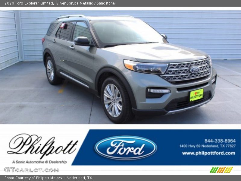 Silver Spruce Metallic / Sandstone 2020 Ford Explorer Limited