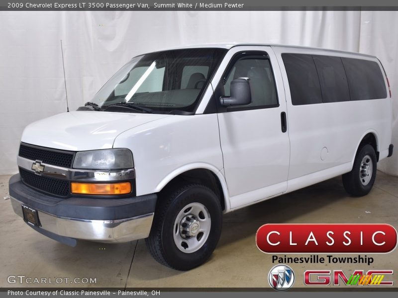 Summit White / Medium Pewter 2009 Chevrolet Express LT 3500 Passenger Van