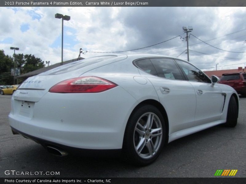 Carrara White / Luxor Beige/Cream 2013 Porsche Panamera 4 Platinum Edition