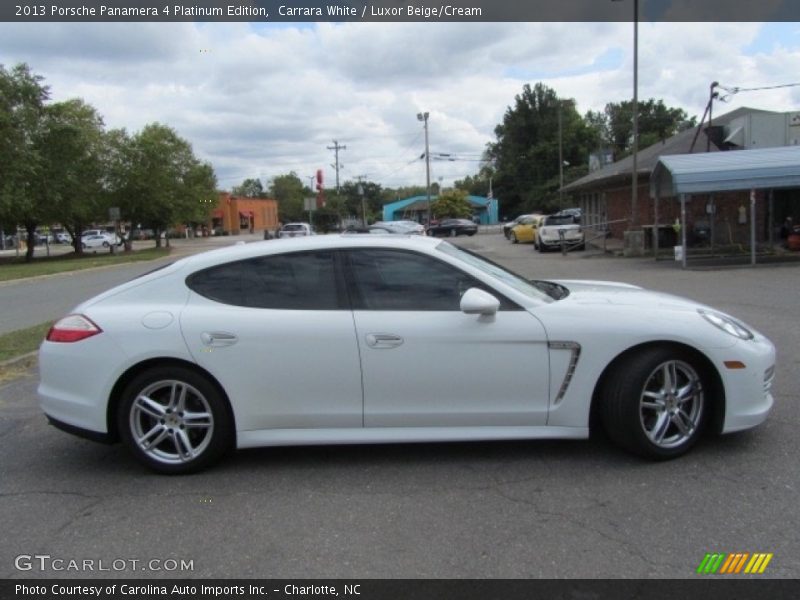 Carrara White / Luxor Beige/Cream 2013 Porsche Panamera 4 Platinum Edition