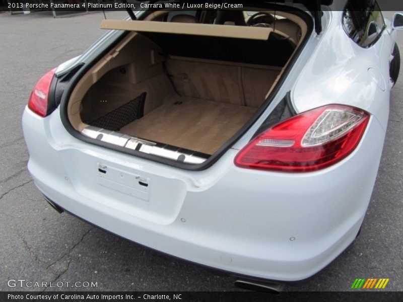 Carrara White / Luxor Beige/Cream 2013 Porsche Panamera 4 Platinum Edition