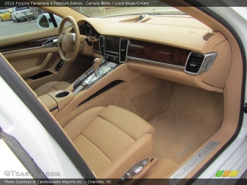 Carrara White / Luxor Beige/Cream 2013 Porsche Panamera 4 Platinum Edition