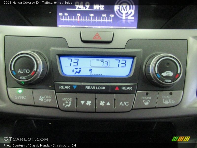 Taffeta White / Beige 2013 Honda Odyssey EX